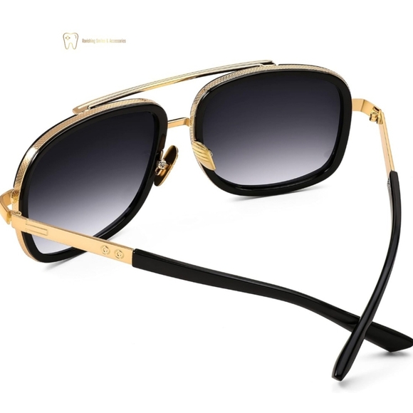 Retro Trendy Aviator Sunglasses Women | Men Classic Vintage Square. UV400. - Picture 2 of 5